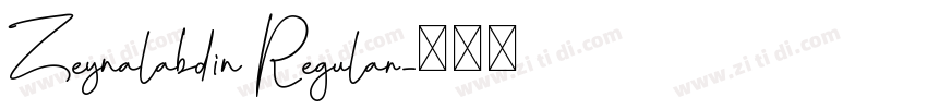 Zeynalabdin Regular字体转换